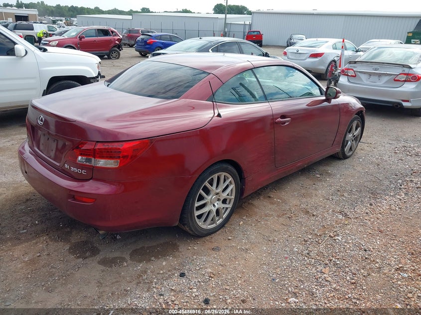 2010 Lexus Is VIN JTHFE2C29A2501400 IAAI salvage auction — NORMAL WEAR, Rebuilt -  Public Restricted (Oklahoma), sold $200 on 2026-07-22 (photo 4)