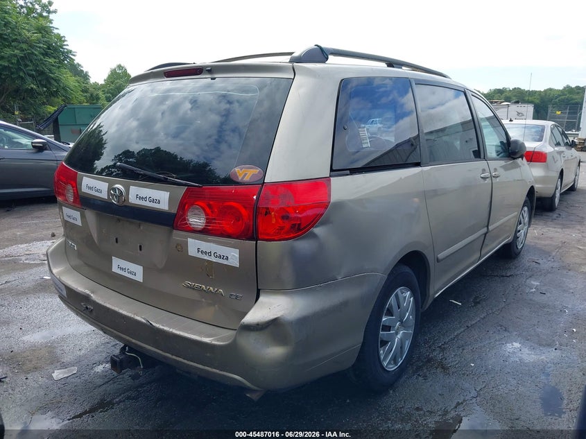 2007 Toyota Sienna VIN 5TDZK23CX7S001599 IAAI salvage auction — NORMAL WEAR, Clear (North Carolina), sold $1,050 on 2026-07-16 (photo 4)