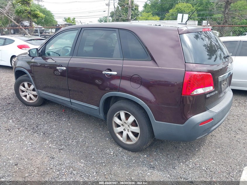2012 Kia Sorento VIN 5XYKT3A1XCG202786 IAAI salvage auction — NORMAL WEAR, Clear (New Jersey), sold $725 on 2026-07-06 (photo 3)