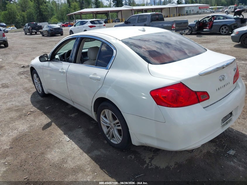 2011 Infiniti G25 VIN JN1DV6AR6BM652168 IAAI salvage auction — NORMAL WEAR, Clear (Washington), sold $325 on 2026-07-15 (photo 3)