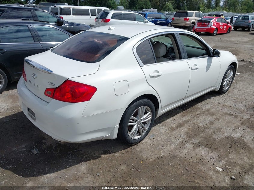 2011 Infiniti G25 VIN JN1DV6AR6BM652168 IAAI salvage auction — NORMAL WEAR, Clear (Washington), sold $325 on 2026-07-15 (photo 4)