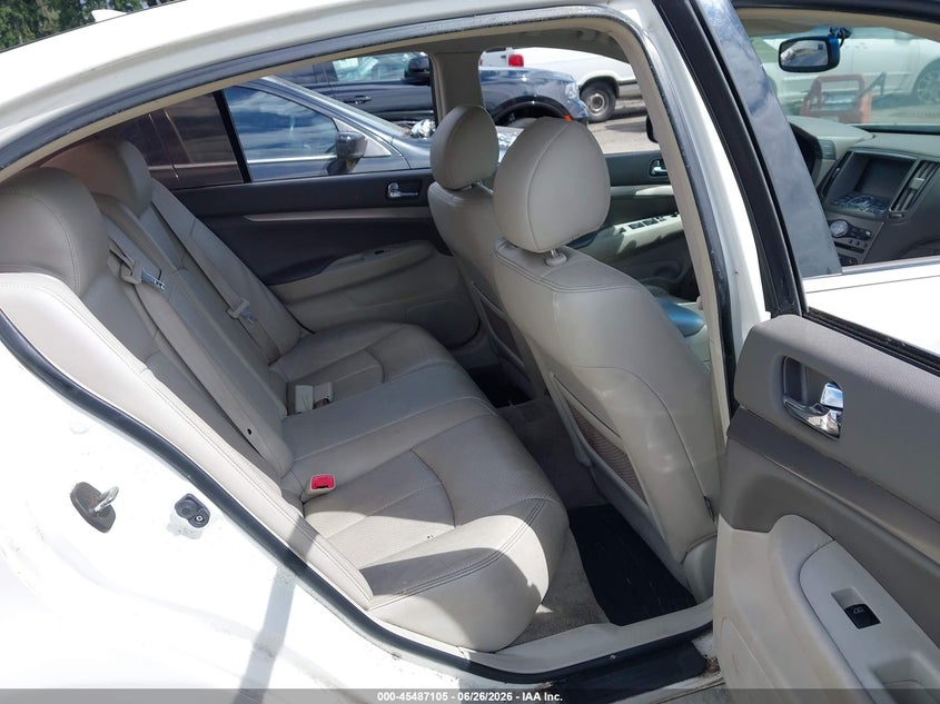 2011 Infiniti G25 VIN JN1DV6AR6BM652168 IAAI salvage auction — NORMAL WEAR, Clear (Washington), sold $325 on 2026-07-15 (photo 8)