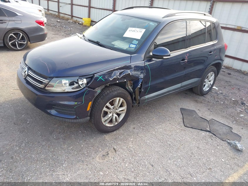 2016 Volkswagen Tiguan VIN WVGAV7AX4GW599157 IAAI salvage auction — LEFT FRONT, Original (Texas), sold $2,700 on 2026-08-05 (photo 2)