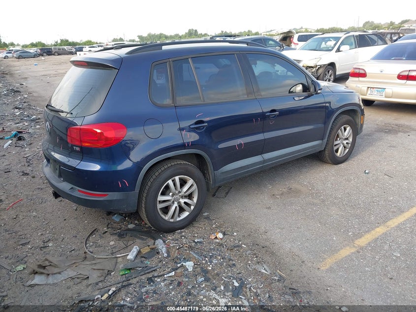 2016 Volkswagen Tiguan VIN WVGAV7AX4GW599157 IAAI salvage auction — LEFT FRONT, Original (Texas), sold $2,700 on 2026-08-05 (photo 4)
