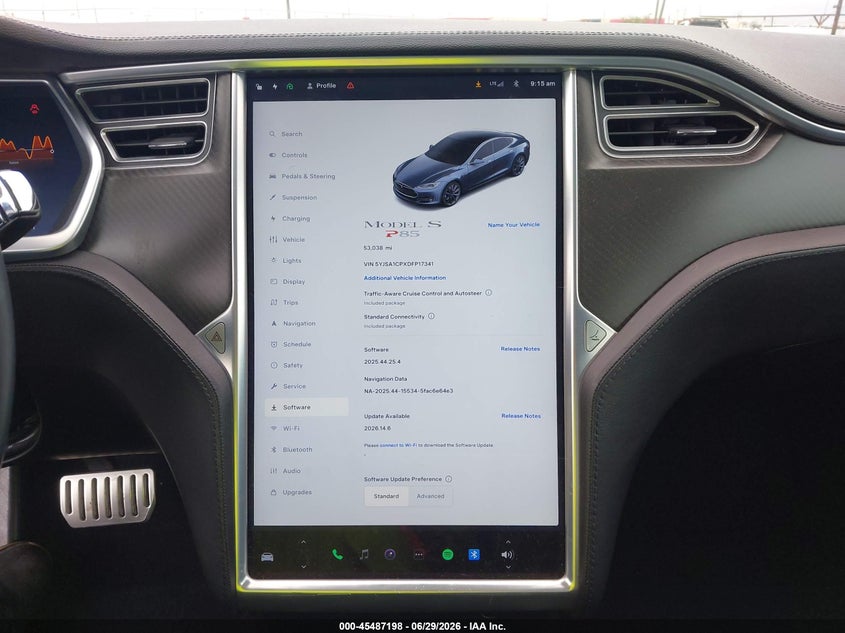 2013 Tesla Model s VIN 5YJSA1CPXDFP17341 IAAI salvage auction — FRONT END, Clear (California), sold $3,950 on 2026-07-15 (photo 7)