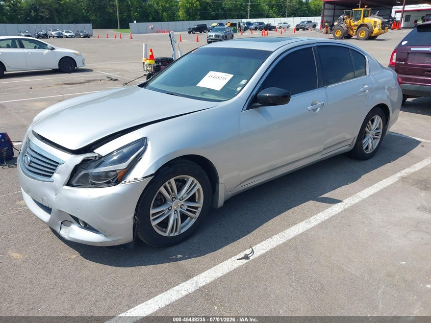 2011 Infiniti G25 VIN JN1DV6AP1BM603314 IAAI salvage auction — RIGHT FRONT, Salvage (Tennessee), sold $1,200 on 2026-07-14 (photo 2)
