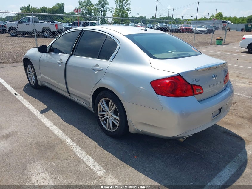 2011 Infiniti G25 VIN JN1DV6AP1BM603314 IAAI salvage auction — RIGHT FRONT, Salvage (Tennessee), sold $1,200 on 2026-07-14 (photo 3)