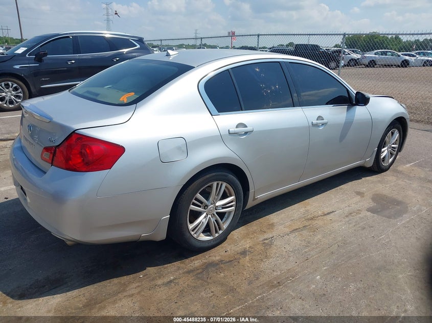 2011 Infiniti G25 VIN JN1DV6AP1BM603314 IAAI salvage auction — RIGHT FRONT, Salvage (Tennessee), sold $1,200 on 2026-07-14 (photo 4)
