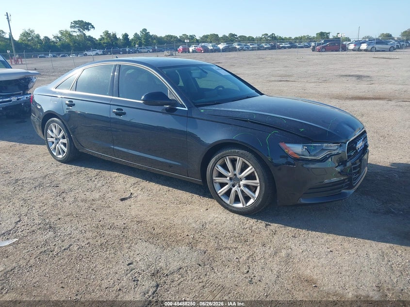 2014 Audi A6 VIN WAUFMCFC5EN048649 IAAI salvage auction — FRONT & REAR, Rebuildable (Florida), sold $525 on 2026-07-23 (photo 1)