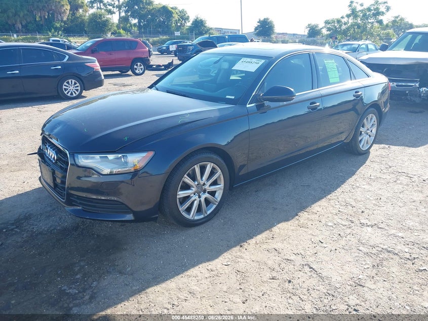 2014 Audi A6 VIN WAUFMCFC5EN048649 IAAI salvage auction — FRONT & REAR, Rebuildable (Florida), sold $525 on 2026-07-23 (photo 2)