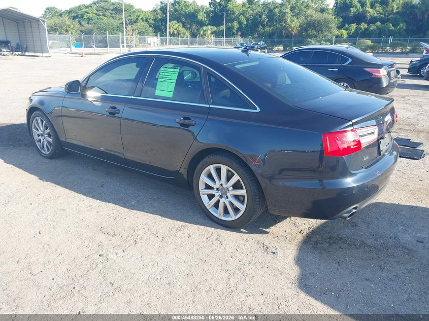 2014 Audi A6 VIN WAUFMCFC5EN048649 IAAI salvage auction — FRONT & REAR, Rebuildable (Florida), sold $525 on 2026-07-23 (photo 3)