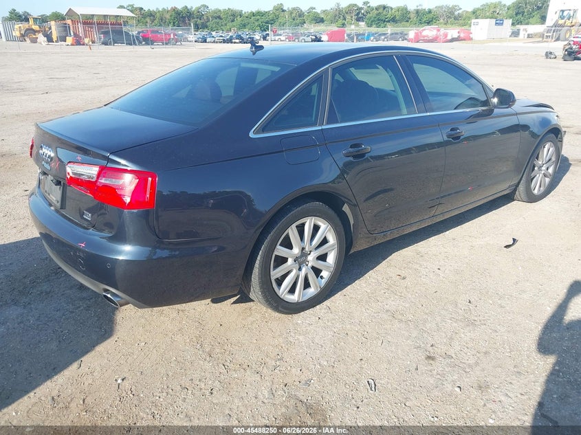 2014 Audi A6 VIN WAUFMCFC5EN048649 IAAI salvage auction — FRONT & REAR, Rebuildable (Florida), sold $525 on 2026-07-23 (photo 4)