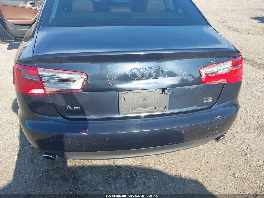 2014 Audi A6 VIN WAUFMCFC5EN048649 IAAI salvage auction — FRONT & REAR, Rebuildable (Florida), sold $525 on 2026-07-23 (photo 6)