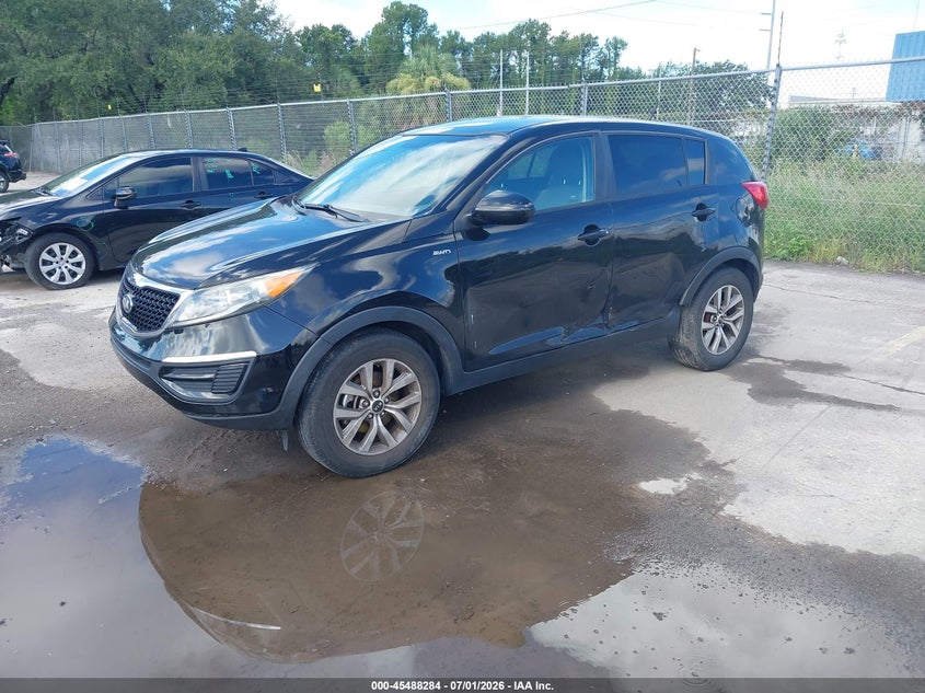 2014 Kia Sportage VIN KNDPBCAC2E7585083 IAAI salvage auction — LEFT SIDE, Rebuildable (Florida), sold $1,100 on 2026-07-22 (photo 2)