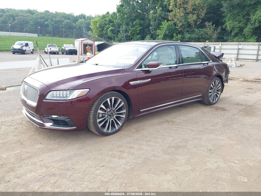 2017 Lincoln Continental VIN 1LN6L9NC2H5626832 IAAI salvage auction — REAR END, Salvage Title, sold $3,900 on 2026-07-18 (photo 2)