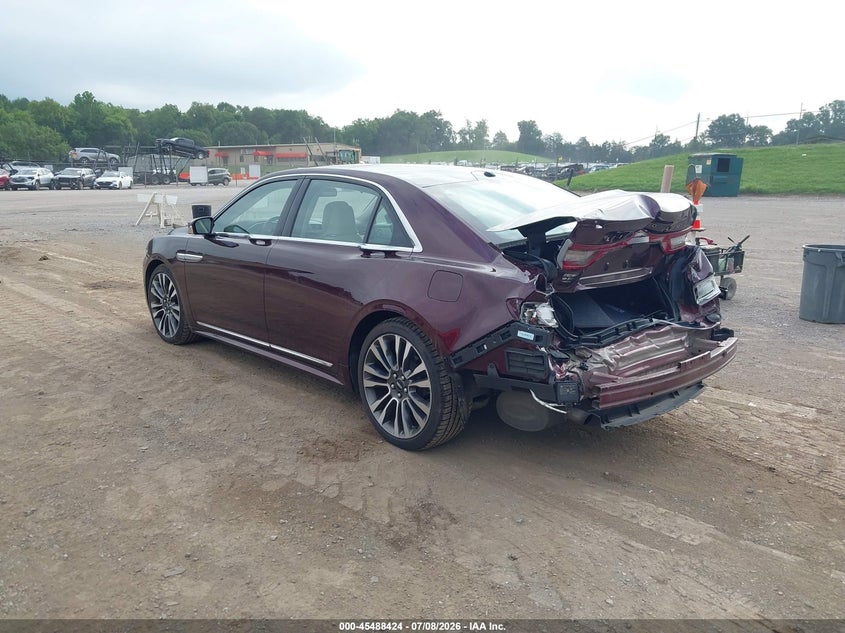 2017 Lincoln Continental VIN 1LN6L9NC2H5626832 IAAI salvage auction — REAR END, Salvage Title, sold $3,900 on 2026-07-18 (photo 3)