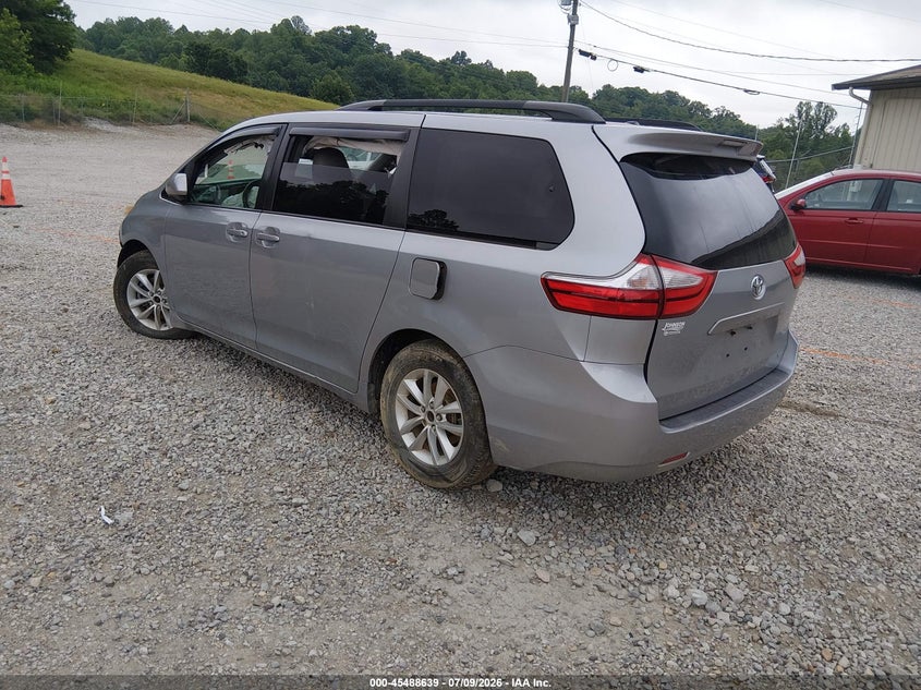 2015 Toyota Sienna VIN 5TDKK3DCXFS611829 IAAI salvage auction — FRONT & REAR, Salvage (Tennessee), sold $25 on 2026-07-28 (photo 3)