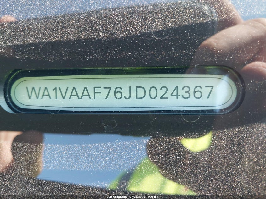 2018 Audi Q7 VIN WA1VAAF76JD024367 IAAI salvage auction — RIGHT SIDE, Salvage (Idaho), sold $9,575 on 2026-09-03 (photo 9)
