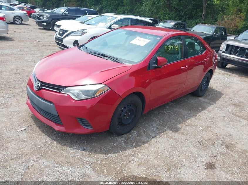 2016 Toyota Corolla VIN 5YFBURHE4GP466371 IAAI salvage auction — NORMAL WEAR, Clear (Indiana), sold $1,850 on 2026-07-08 (photo 2)
