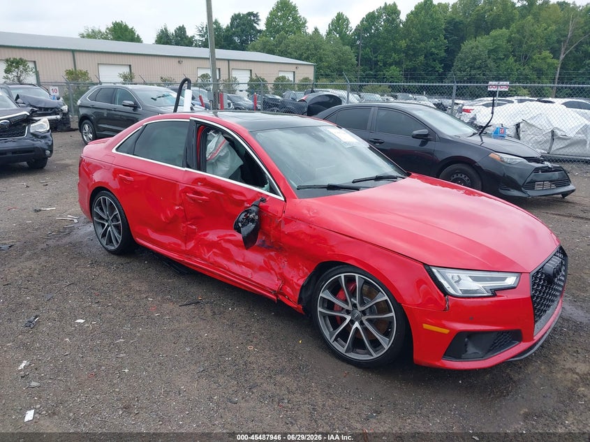 2019 Audi S4 VIN WAUB4AF43KA111472 IAAI salvage auction — RIGHT SIDE, Salvage Title, sold $8,275 on 2026-08-24 (photo 1)