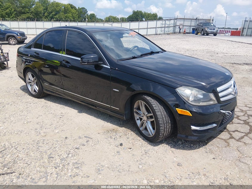 2012 Mercedes-benz C-klasse VIN WDDGF4HB4CR201416 IAAI salvage auction — NORMAL WEAR, Clear (Georgia), sold $425 on 2026-07-16 (photo 1)
