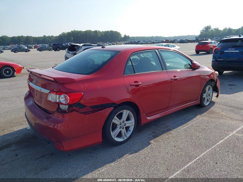 2013 Toyota Corolla VIN 5YFBU4EEXDP164991 IAAI salvage auction — FRONT & REAR, Clear (Indiana), sold $475 on 2026-07-29 (photo 4)