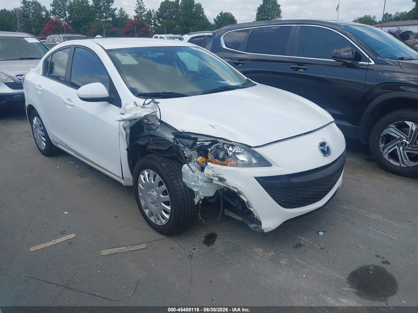 2011 Mazda 3 VIN JM1BL1UF6B1392404 IAAI salvage auction — FRONT & REAR, Salvage (Idaho), sold $600 on 2026-07-13 (photo 1)