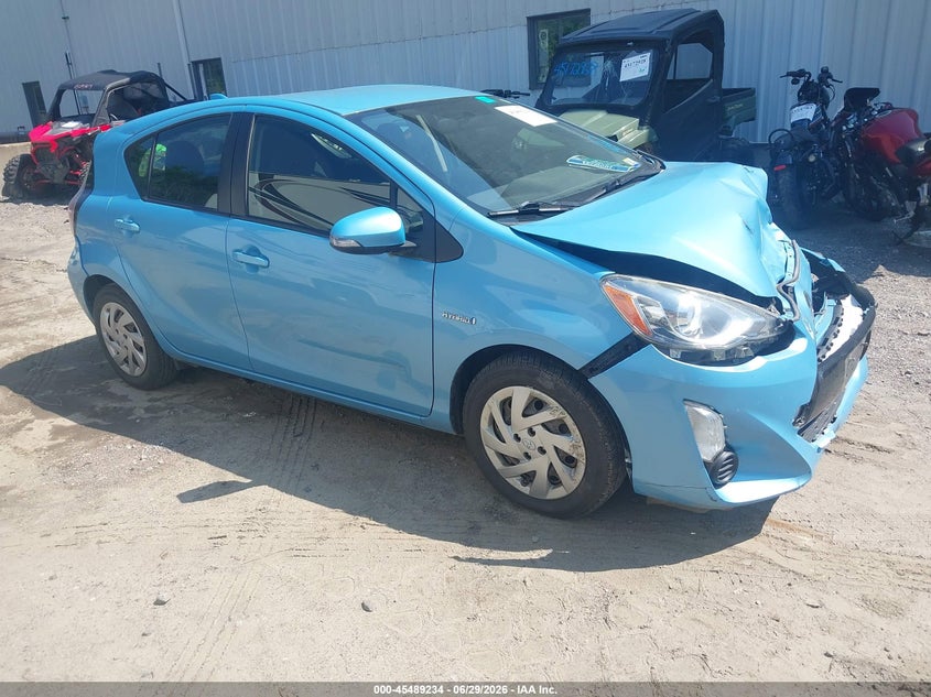 2015 Toyota Prius c VIN JTDKDTB34F1111708 IAAI salvage auction — FRONT END, Salvage (Vermont), sold $750 on 2026-08-01 (photo 1)