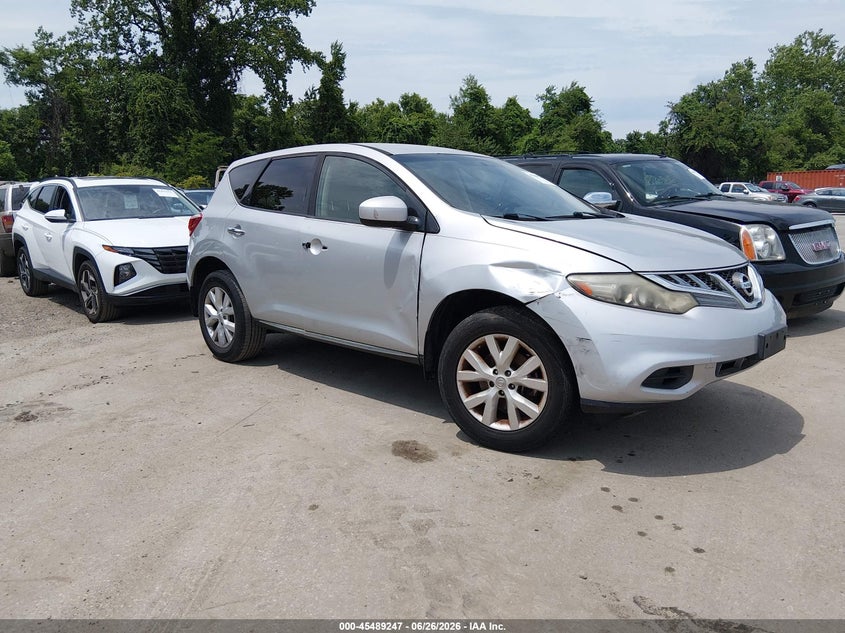 2012 Nissan Murano VIN JN8AZ1MU5CW107998 IAAI salvage auction — NORMAL WEAR, Clear-Dealer Only (Montana), sold $300 on 2026-07-30 (photo 1)