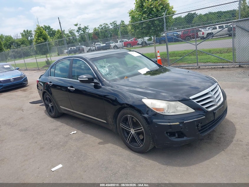 2009 Hyundai Genesis VIN KMHGC46F79U050677 IAAI salvage auction — FRONT END, Clear (Virginia), sold $25 on 2026-07-21 (photo 1)