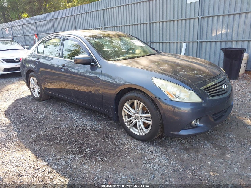 2011 Infiniti G37 VIN JN1CV6AR4BM356349 IAAI salvage auction — LEFT & RIGHT, Clear (New Jersey), sold $875 on 2026-07-22 (photo 1)