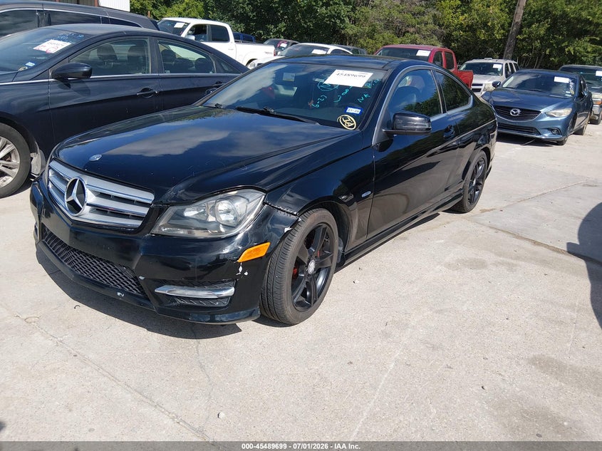 2012 Mercedes-benz C-klasse VIN WDDGJ4HB5CF847483 IAAI salvage auction — FRONT END, Nrc Lienholder Repossession Paperwork (Texas), sold $400 on 2026-07-20 (photo 2)