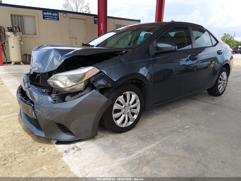 2016 Toyota Corolla VIN 2T1BURHE3GC634145 IAAI salvage auction — FRONT END, Rebuildable (Florida), sold $1,100 on 2026-07-10 (photo 2)