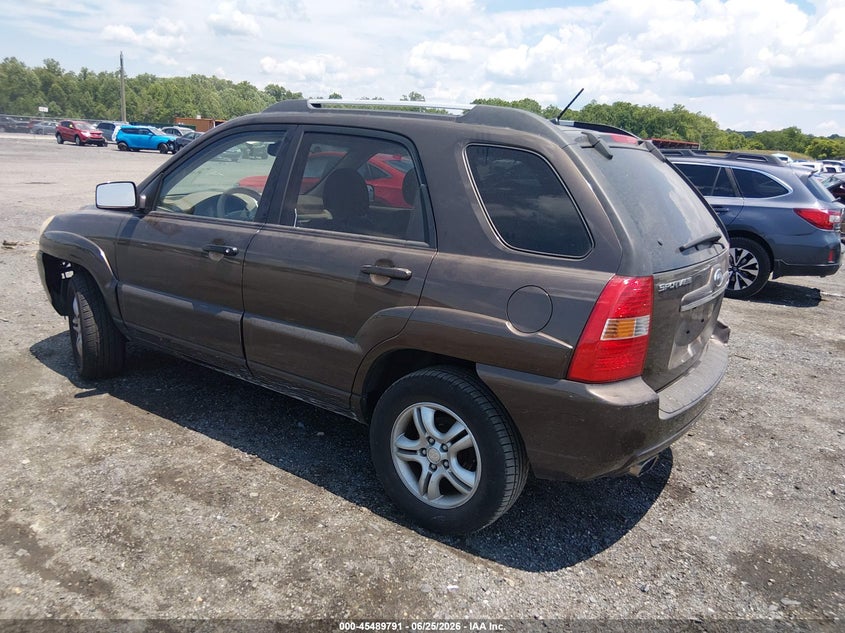 2007 Kia Sportage VIN KNDJF723777301482 IAAI salvage auction — NORMAL WEAR, Clear (Pennsylvania), sold $875 on 2026-07-06 (photo 3)