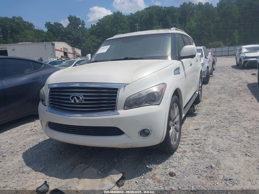 2013 Infiniti Qx56 VIN JN8AZ2NE7D9040933 IAAI salvage auction — NORMAL WEAR, Clear (Georgia), sold $1,450 on 2026-07-14 (photo 2)