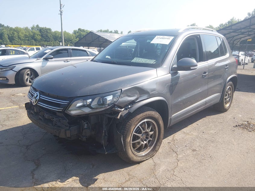 2016 Volkswagen Tiguan VIN WVGBV7AX9GW564943 IAAI salvage auction — FRONT END, Salvage (Connecticut), sold $2,450 on 2026-07-16 (photo 2)