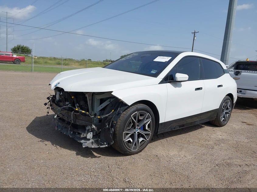 2023 BMW Ix VIN WB523CF0XPCM24038 IAAI salvage auction — FRONT END, Original (Texas), sold $23,300 on 2026-08-02 (photo 2)