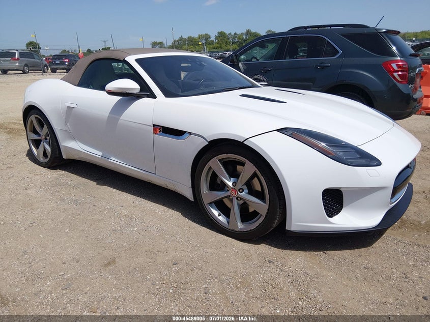 2019 Jaguar F-type VIN SAJDD5GX7KCK62980 IAAI salvage auction — LEFT REAR, Salvage (Illinois), sold $9,975 on 2026-09-05 (photo 1)