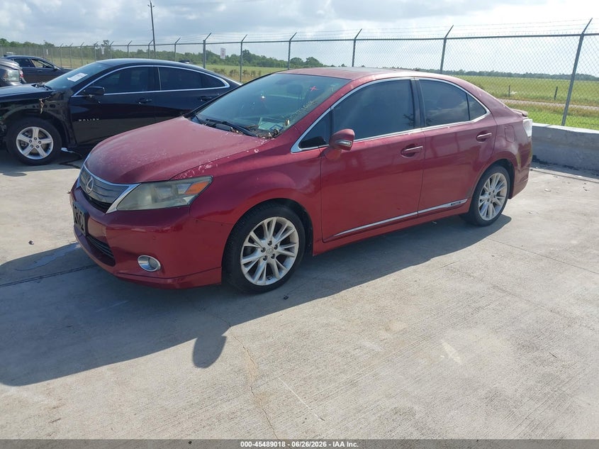 2010 Lexus Hs 250h VIN JTHBB1BA4A2025454 IAAI salvage auction — NORMAL WEAR, Original (Texas), sold $1,050 on 2026-07-24 (photo 2)