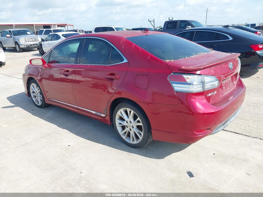2010 Lexus Hs 250h VIN JTHBB1BA4A2025454 IAAI salvage auction — NORMAL WEAR, Original (Texas), sold $1,050 on 2026-07-24 (photo 3)