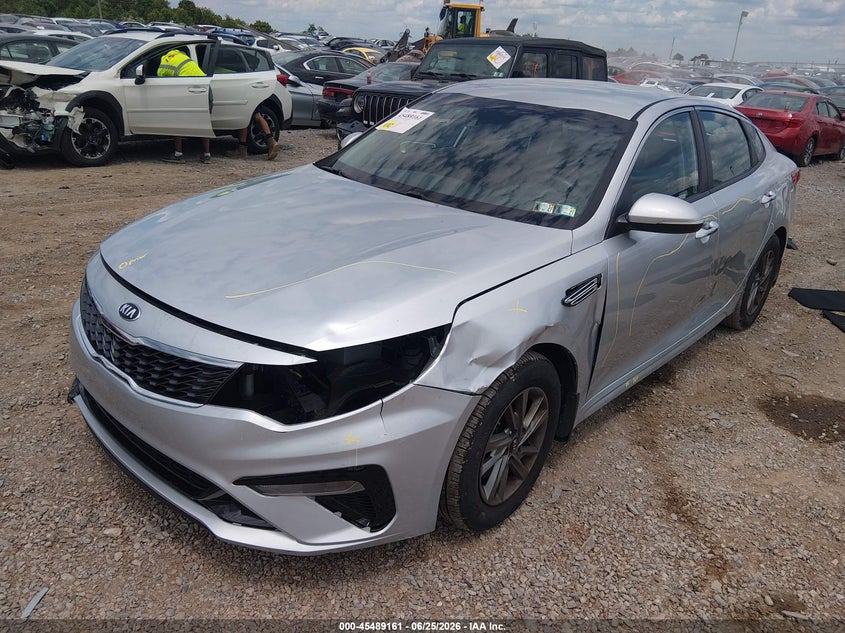 2019 Kia Optima VIN 5XXGT4L34KG336058 IAAI salvage auction — LEFT FRONT, Salvage Title, sold $25 on 2026-07-29 (photo 2)