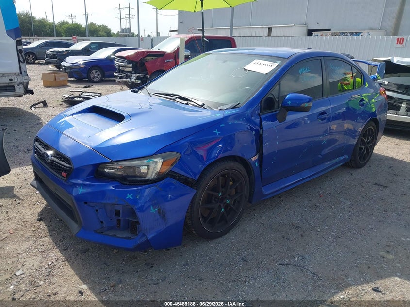 2020 Subaru Wrx sti VIN JF1VA2E67L9818696 IAAI salvage auction — LEFT SIDE, Wait Title, sold $7,100 on 2026-09-03 (photo 2)