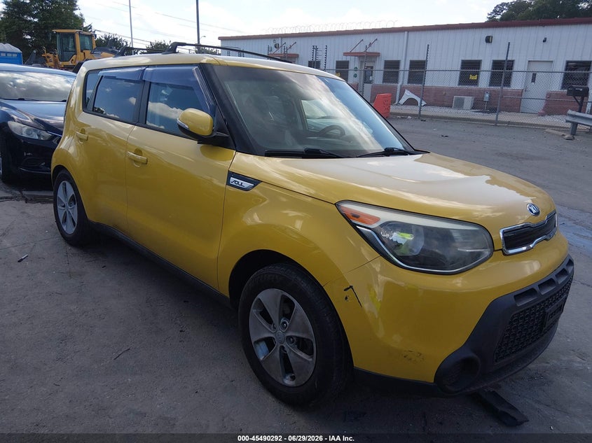 2014 Kia Soul VIN KNDJP3A56E7015077 IAAI salvage auction — LEFT SIDE, Salvage (North Carolina), sold $25 on 2026-07-29 (photo 1)