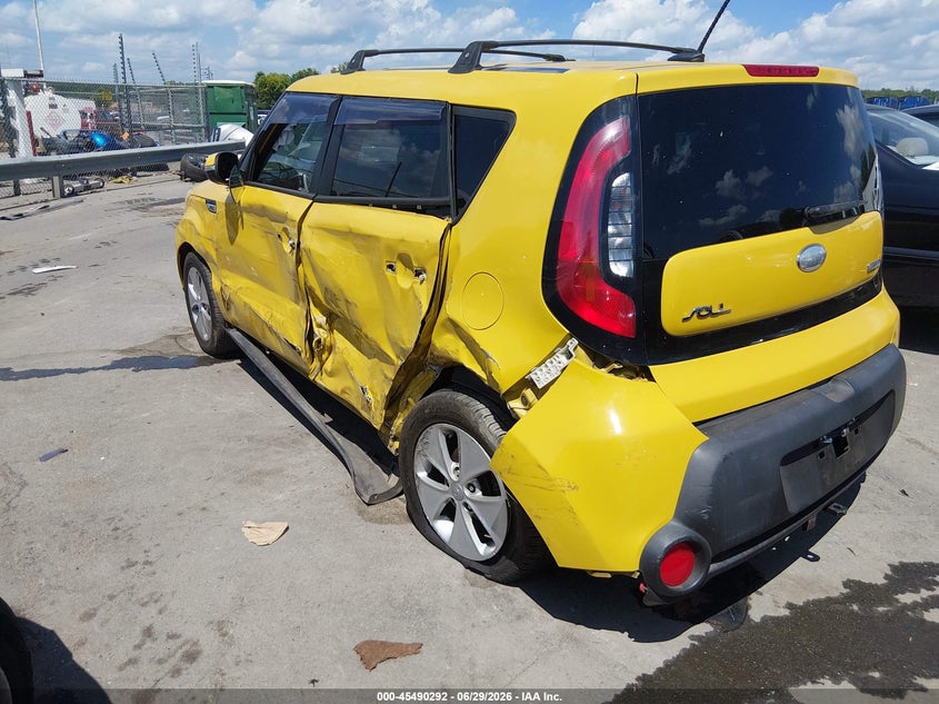 2014 Kia Soul VIN KNDJP3A56E7015077 IAAI salvage auction — LEFT SIDE, Salvage (North Carolina), sold $25 on 2026-07-29 (photo 3)