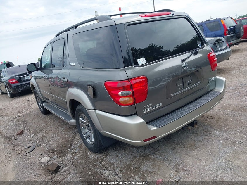 2004 Toyota Sequoia VIN 5TDZT34AX4S219957 IAAI salvage auction — NORMAL WEAR, Clear (Indiana), sold $1,050 on 2026-07-08 (photo 3)
