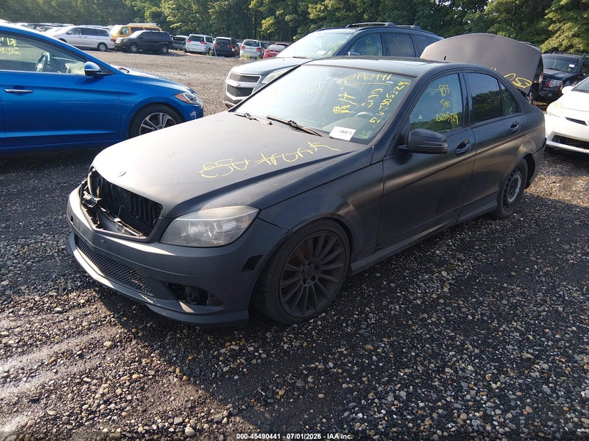2011 Mercedes-benz C class VIN WDDGF8BB2BR142493 IAAI salvage auction — FRONT & REAR, Bill Of Sale (New York), sold $425 on 2026-08-04 (photo 2)