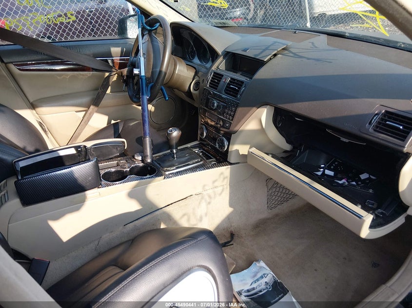 2011 Mercedes-benz C class VIN WDDGF8BB2BR142493 IAAI salvage auction — FRONT & REAR, Bill Of Sale (New York), sold $425 on 2026-08-04 (photo 5)