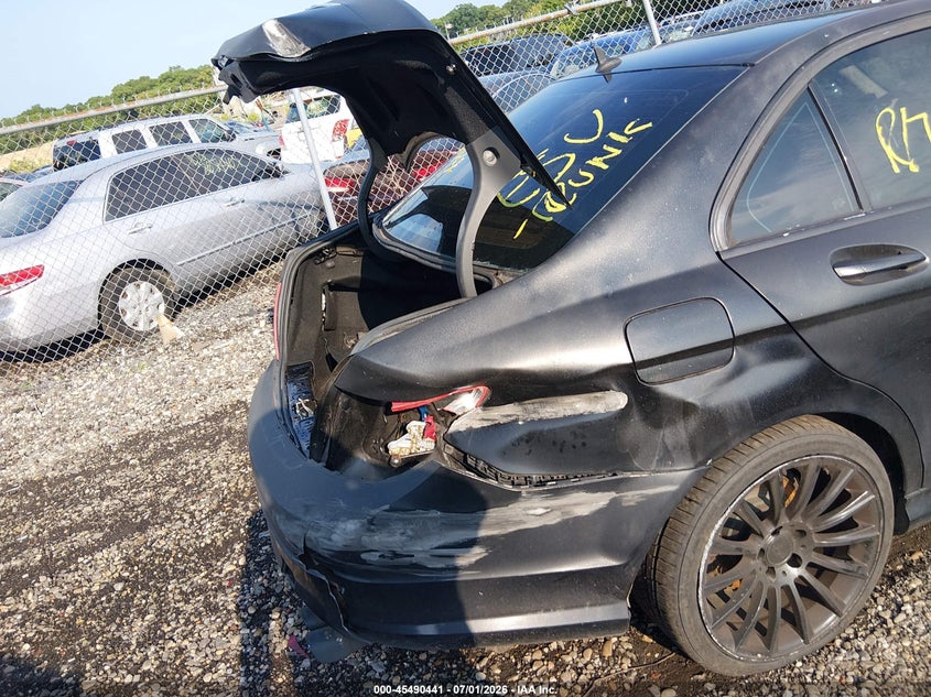 2011 Mercedes-benz C class VIN WDDGF8BB2BR142493 IAAI salvage auction — FRONT & REAR, Bill Of Sale (New York), sold $425 on 2026-08-04 (photo 6)