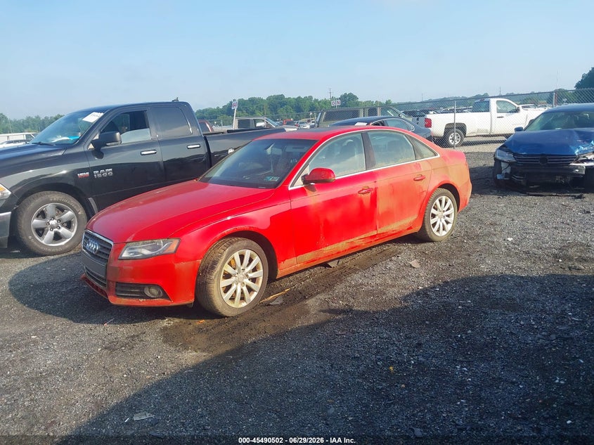 2010 Audi A4 VIN WAUFFAFL6AN052976 IAAI salvage auction — NORMAL WEAR, Clear (Delaware), sold $550 on 2026-07-13 (photo 2)