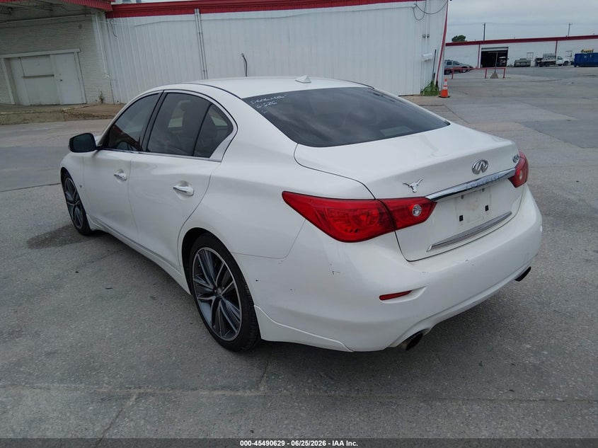 2014 Infiniti Q50 VIN JN1BV7AP8EM681011 IAAI salvage auction — NORMAL WEAR, Original (Texas), sold $1,550 on 2026-07-13 (photo 3)